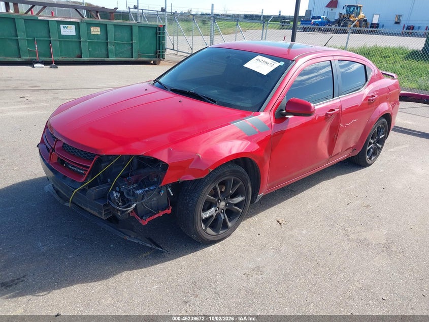 Vin: 1c3cdzbg3dn544585, lot: 46739666, dodge avenger r/t 20132