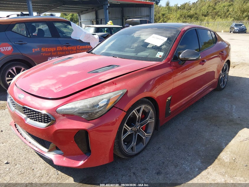 2018 Kia Stinger Gt2, Front End, IAAI, VIN KNAE55LC7J6017707 — photo 2