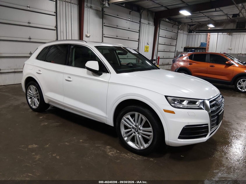 2019 Audi Q5 45 Premium, Левый зад, IAAI, VIN WA1BNAFY7K2076359