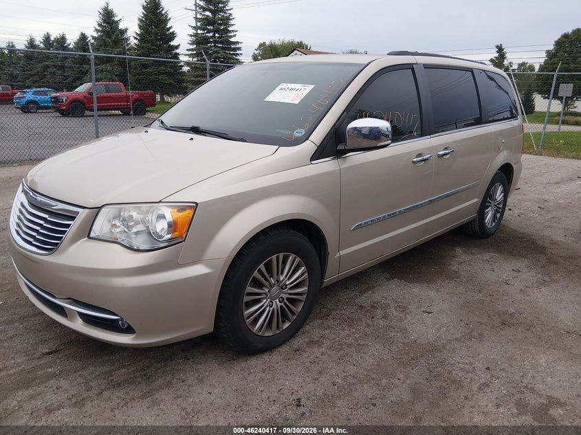 Vin: 2c4rc1cg6er413180, lot: 46740411, chrysler town & country touring-l 20142
