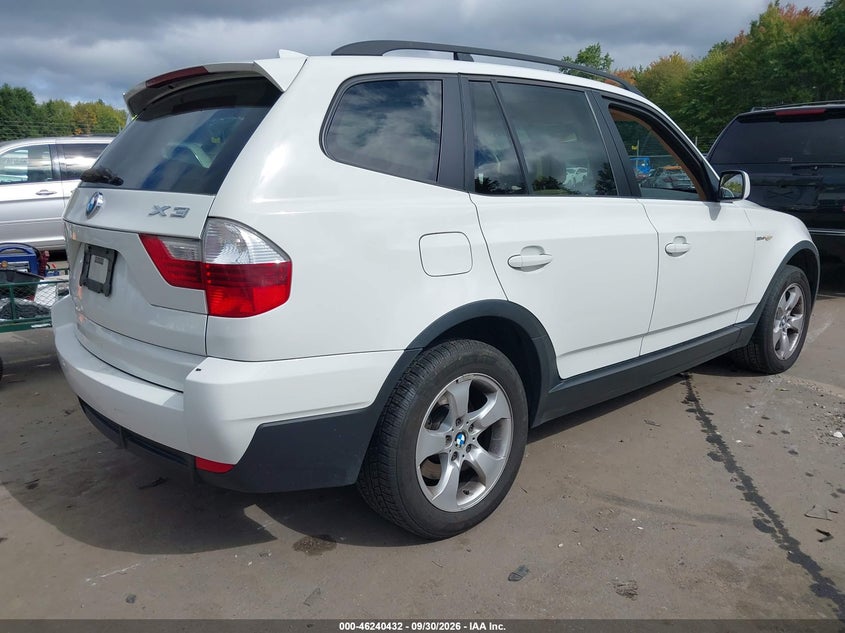 BMW X3 2008 VIN WBXPC93438WJ18029