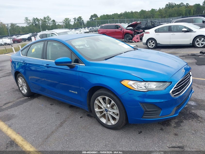 Vin: 3fa6p0lu2kr117818, lot: 46740636, ford fusion hybrid se 20191