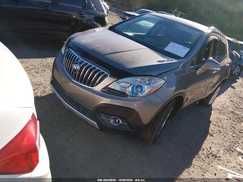 Vin: kl4cjdsb4fb160244, lot: 46740650, buick encore premium 20152