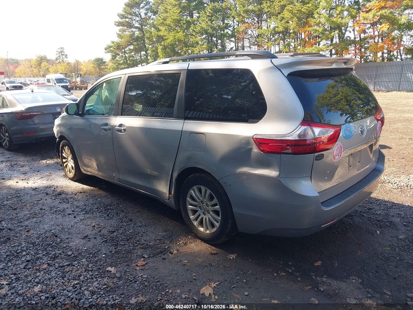 Vin: 5tdyk3dc7gs693658, lot: 46740711, toyota sienna xle 8 passenger 20163