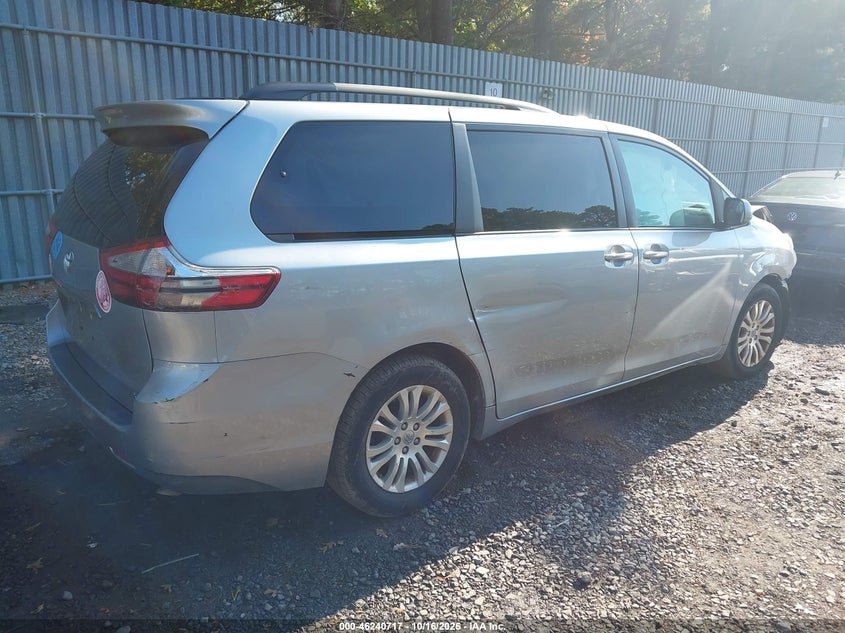 Vin: 5tdyk3dc7gs693658, lot: 46740711, toyota sienna xle 8 passenger 20164