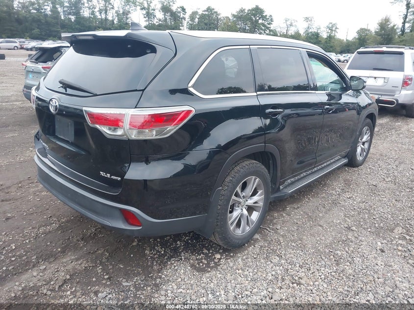 Vin: 5tdjkrfh0es010810, lot: 46740744, toyota highlander xle v6 20144