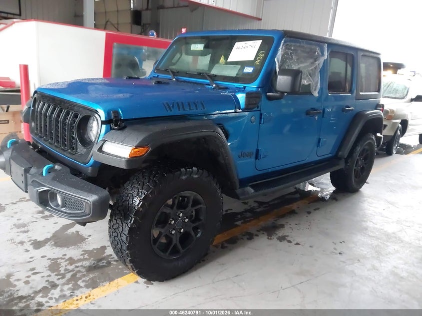 Vin: 1c4rjxn60rw144443, lot: 46740785, jeep wrangler 4xe willys 4xe 20242