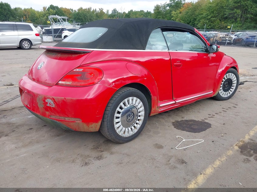 Vin: 3vw5p7at1dm813883, lot: 46740801, volkswagen beetle 2.5l 20134