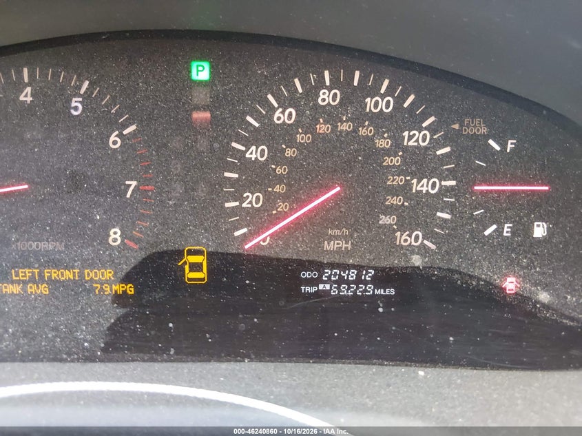 LEXUS LS 430 2001 VIN JTHBN30F010019728