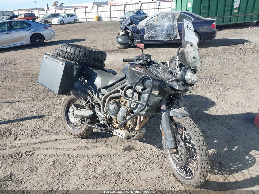 TRIUMPH MOTORCYCLE TIGER 2015. Lot# 46240998. VIN SMTE07BF9FT689884. Photo 1
