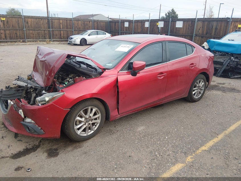 Vin: jm1bm1w78g1307573, lot: 46741376, mazda mazda3 i touring 20162