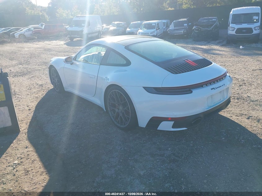 Vin: wp0ab2a92ls225262, lot: 46741431, porsche 911 carrera 4s/carrera s 20203