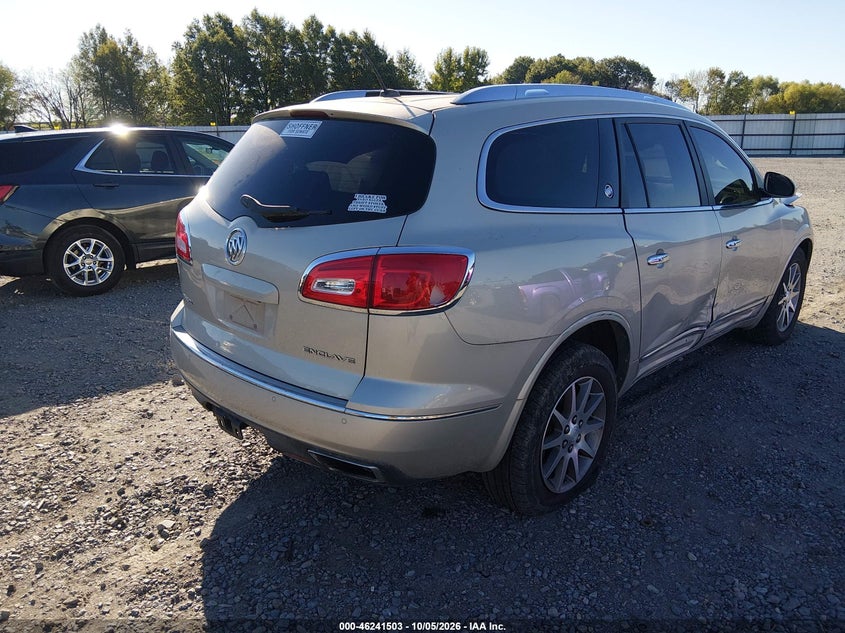 Vin: 5gakrbkd3fj229254, lot: 46741497, buick enclave leather 20154