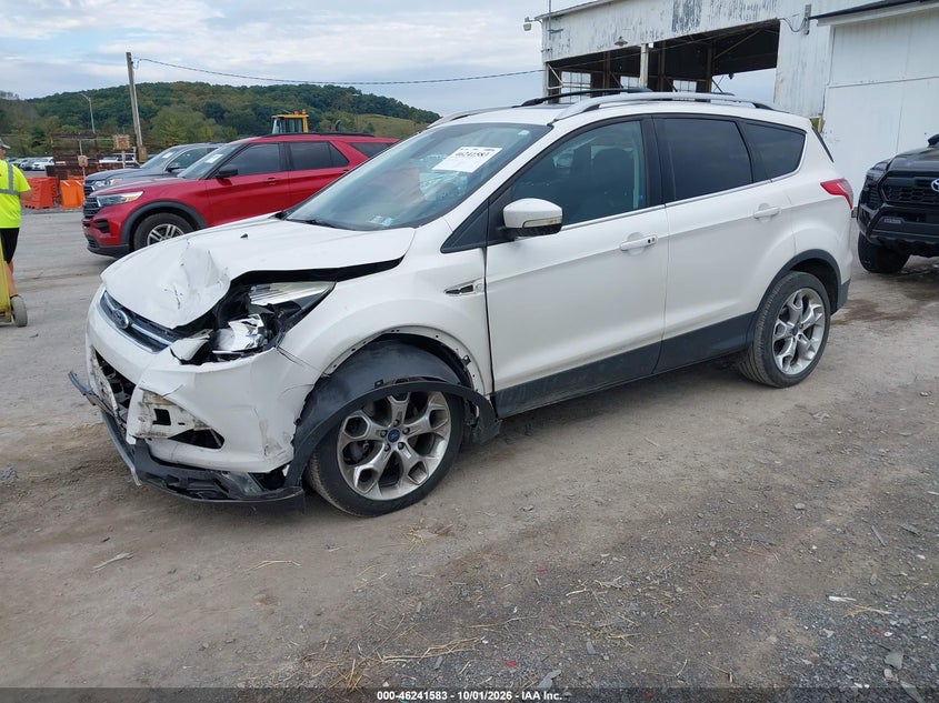 2014 Ford Escape Titanium, Левый перёд, IAAI, VIN 1FMCU9J94EUA96908 — фото 2