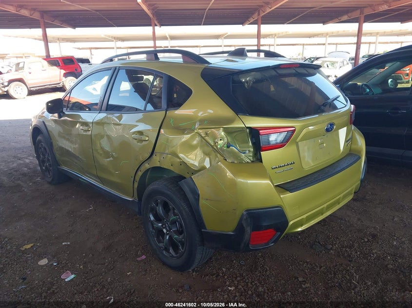 Vin: jf2gthsc8mh368592, lot: 46741596, subaru crosstrek sport 20213