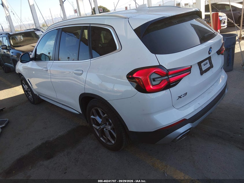 Vin: 5ux43dp02n9l75346, lot: 46741701, bmw x3 sdrive30i 20223