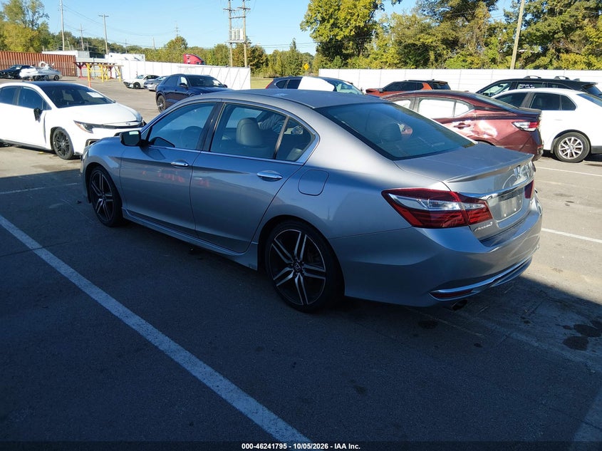Vin: 1hgcr2f16ha178503, lot: 46741789, honda accord sport se 20173