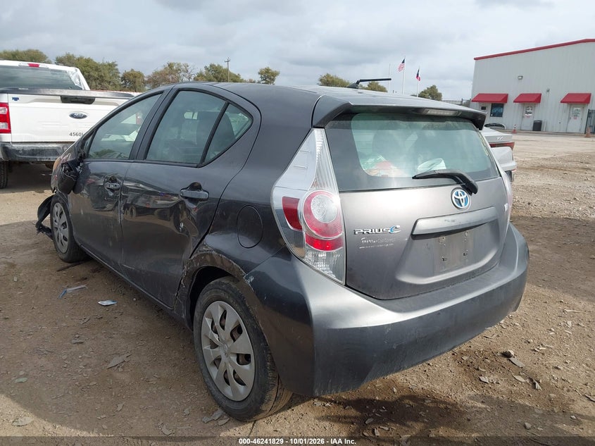 Vin: jtdkdtb35d1545598, lot: 46741823, toyota prius c two 20133