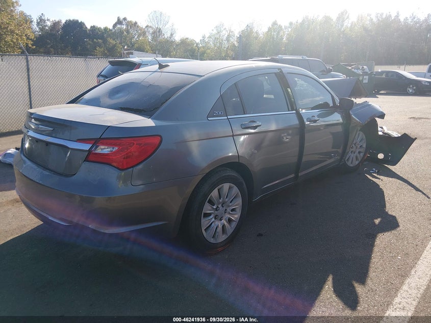 Vin: 1c3ccbab9cn282439, lot: 46741930, chrysler 200 lx 20124