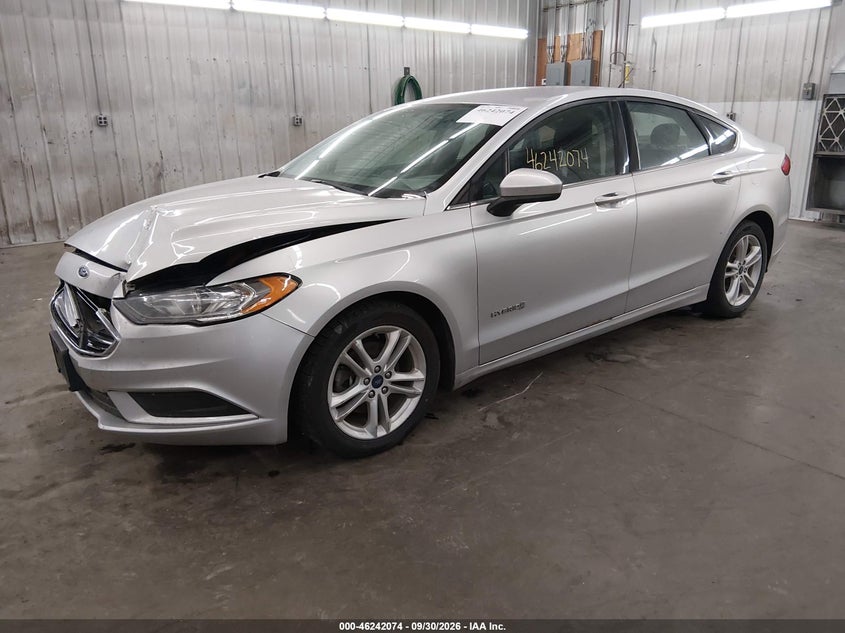 Vin: 3fa6p0lu8jr173602, lot: 46742068, ford fusion hybrid se 20182