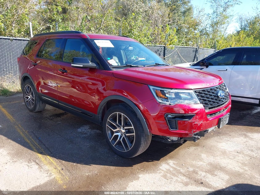 Vin: 1fm5k8gt9jgc01303, lot: 46742102, ford explorer sport 20181