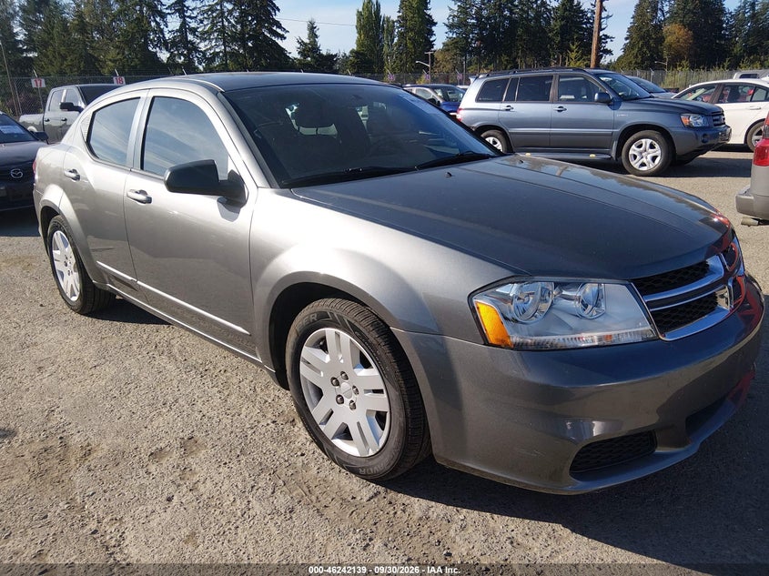 DODGE AVENGER 2012 VIN 1C3CDZAG5CN276168