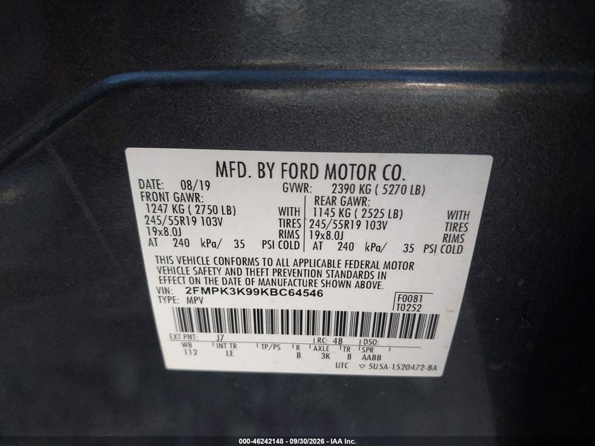 2019 FORD EDGE TITANIUM · Фото 9