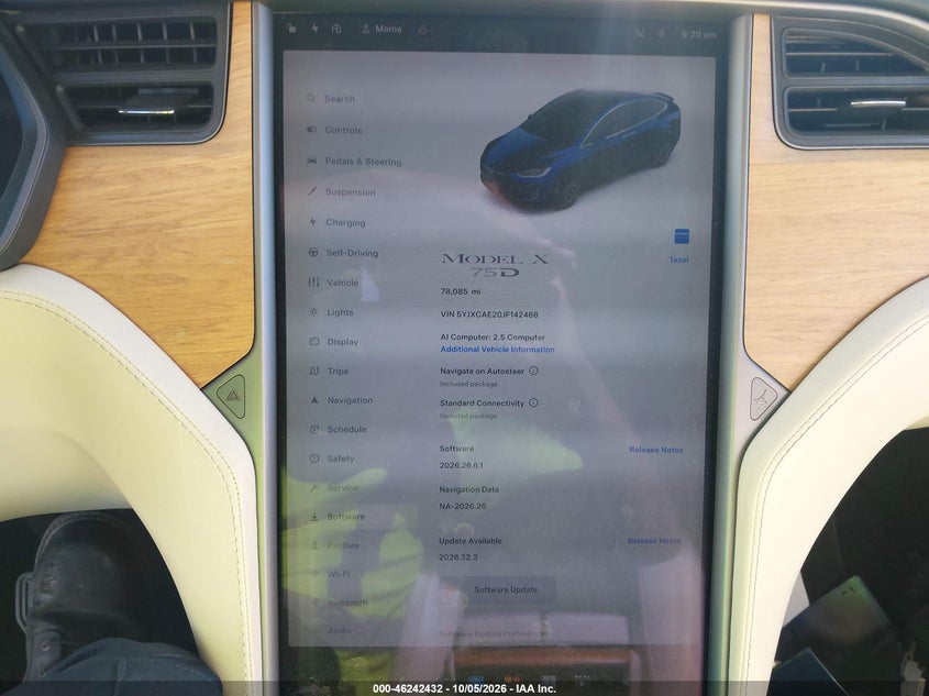 TESLA MODEL X 2018 VIN 5YJXCAE20JF142468