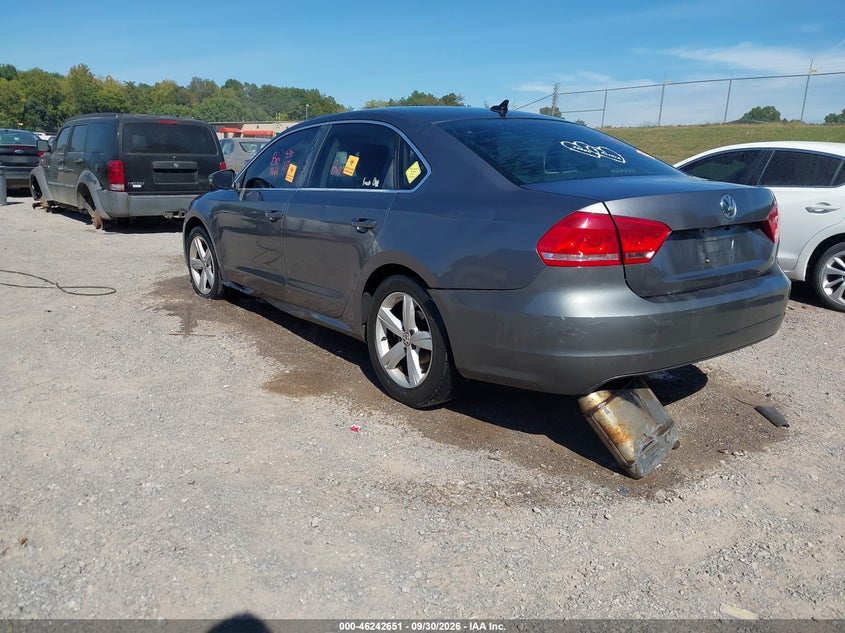Vin: 1vwbp7a32cc060867, lot: 46742645, volkswagen passat 2.5l se 20123