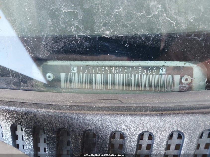 CADILLAC ESCALADE 2006 VIN 1GYEC63N66R138566