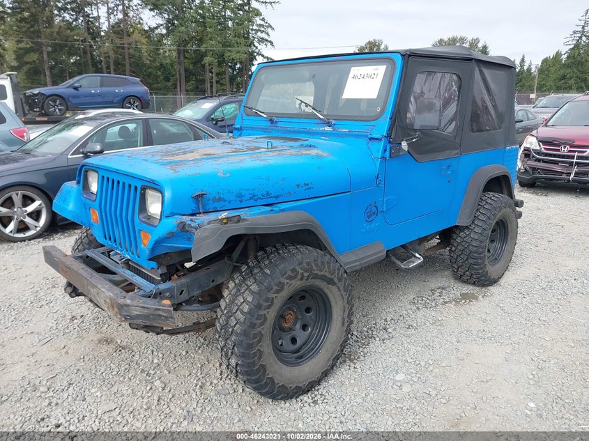 1994 Jeep Wrangler / Yj S, Front End, IAAI, VIN 1J4FY19P6RP413905 — photo 2