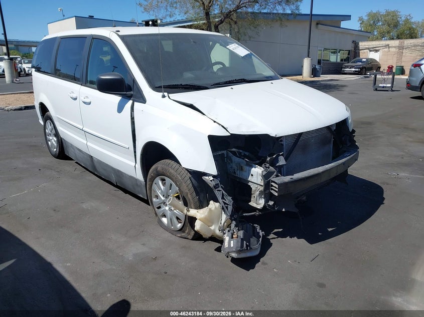 Vin: 2c7wdgbgxgr350112, lot: 46743178, dodge grand caravan se 20161