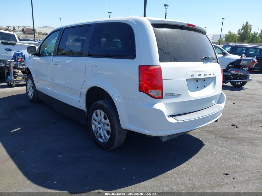 Vin: 2c7wdgbgxgr350112, lot: 46743178, dodge grand caravan se 20163