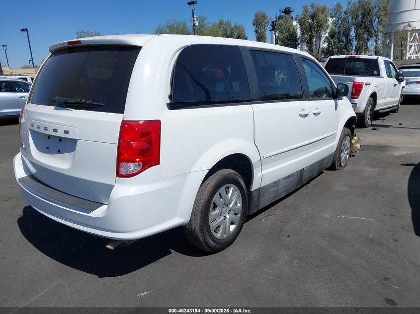 Vin: 2c7wdgbgxgr350112, lot: 46743178, dodge grand caravan se 20164
