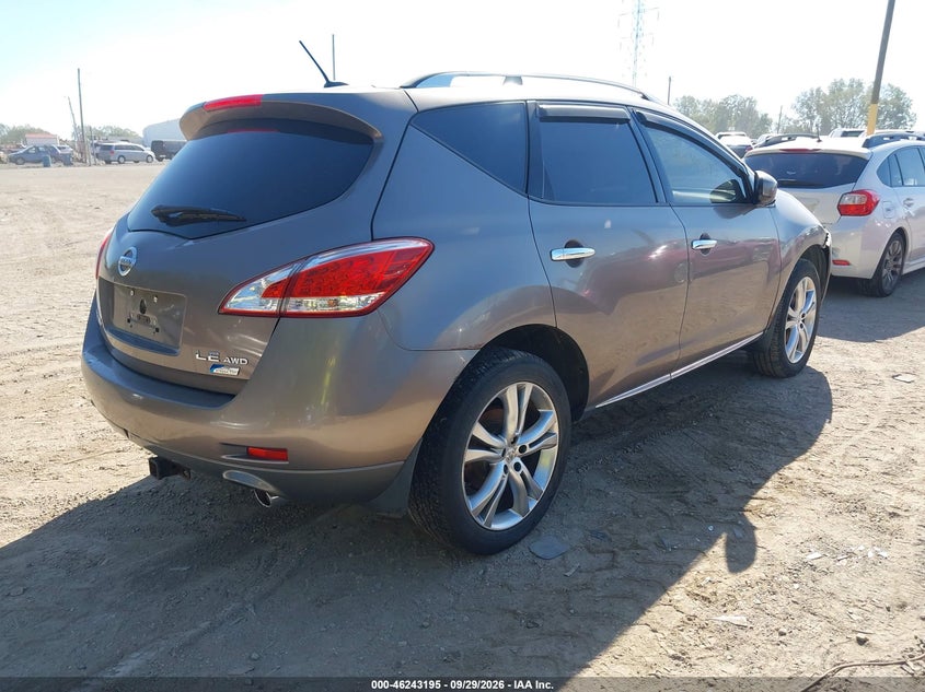 Vin: jn8az1mw9bw153446, lot: 46743189, nissan murano le 20114