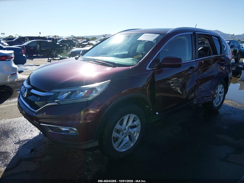 2015 Honda Cr-V Ex-L, Оба бока, IAAI, VIN 2HKRM4H74FH632371 — фото 2