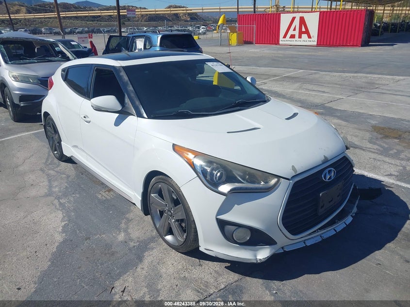 Vin: kmhtc6ae9eu203143, lot: 46743382, hyundai veloster turbo w/blue 20141