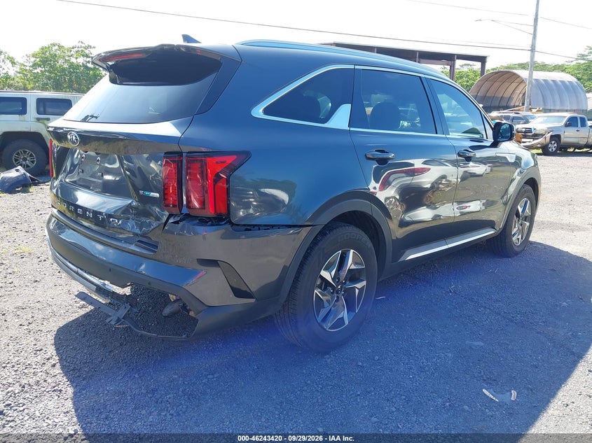Vin: kndrg4lg3m5033361, lot: 46743414, kia sorento hybrid s 20214