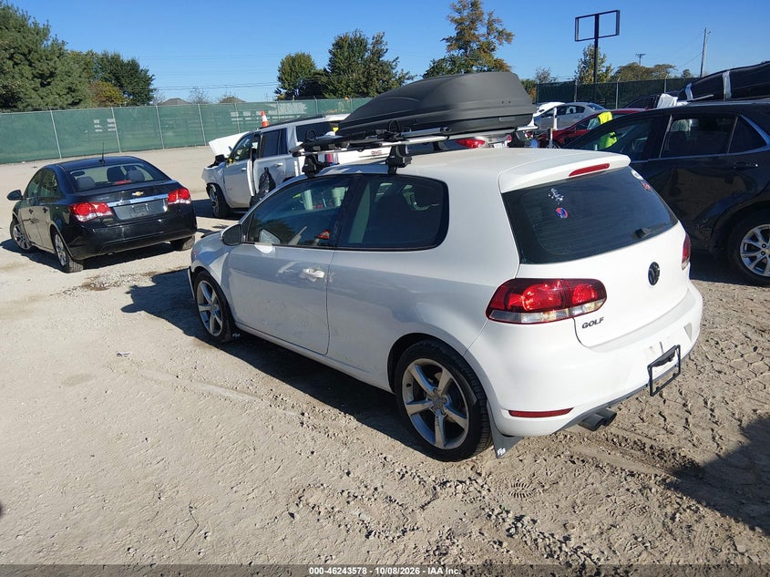 Vin: wvwab7aj4cw000776, lot: 46743572, volkswagen golf 2.5l 2-door 20123