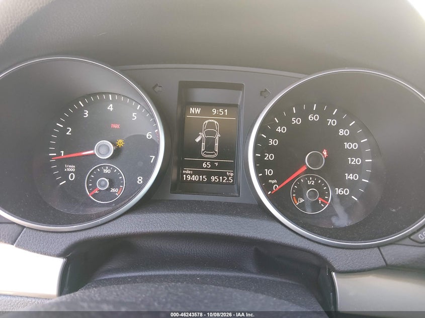 VOLKSWAGEN GOLF 2012 VIN WVWAB7AJ4CW000776