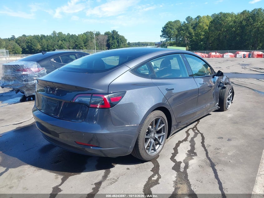 Vin: 5yj3e1ea3nf110135, lot: 46743591, tesla model 3 rear-wheel drive 20224
