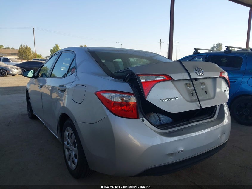 Vin: 5yfburhe3gp408610, lot: 46743685, toyota corolla le 20163