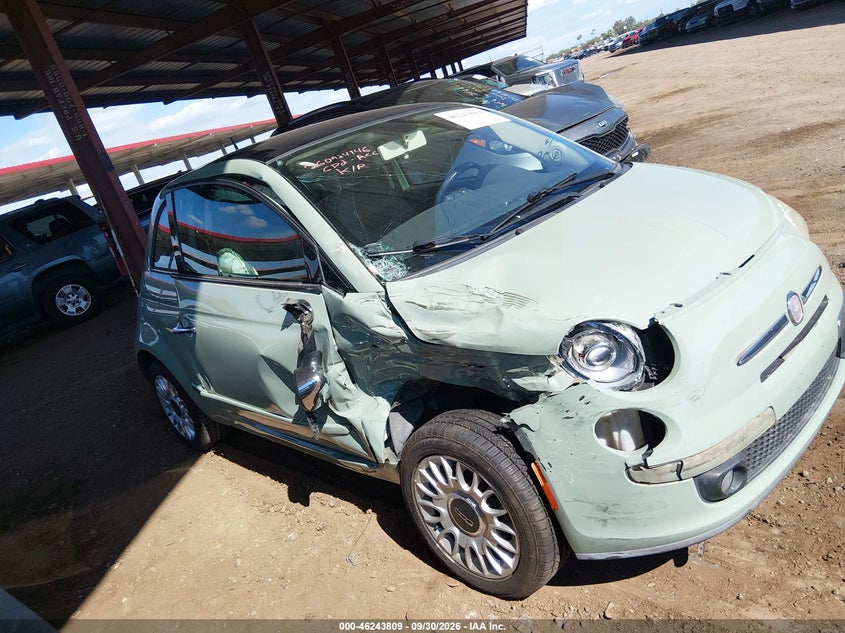 FIAT 500 2012 VIN 3C3CFFCR1CT126730