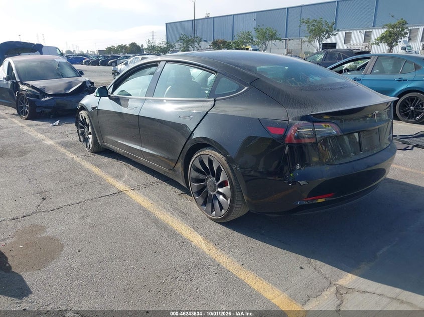 Vin: 5yj3e1ec5pf467613, lot: 46743828, tesla model 3 performance dual motor all-wheel drive 20233