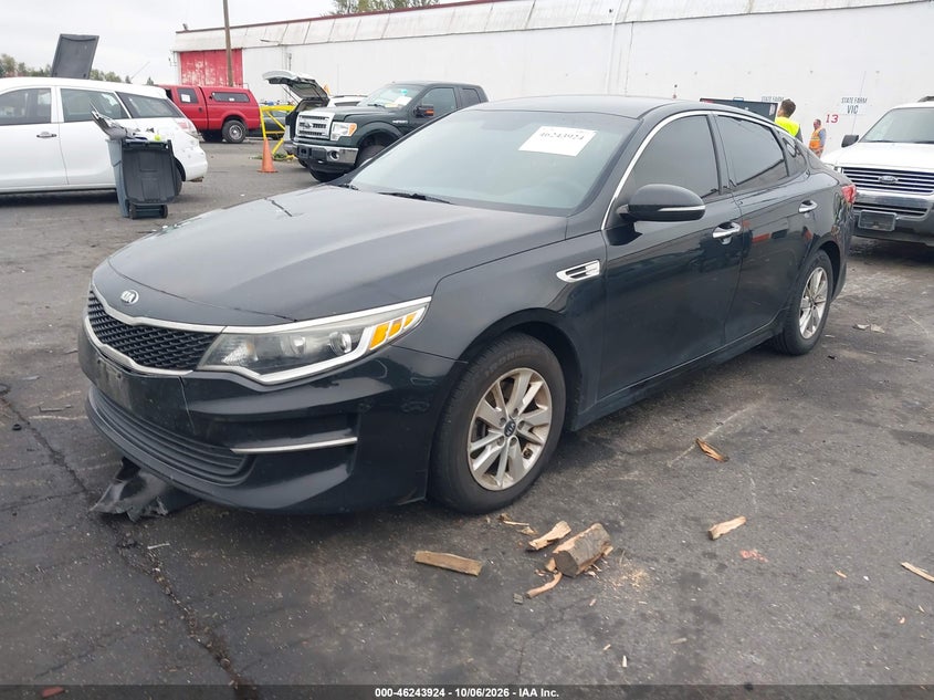 Vin: 5xxgt4l32gg099822, lot: 46743918, kia optima lx 20162