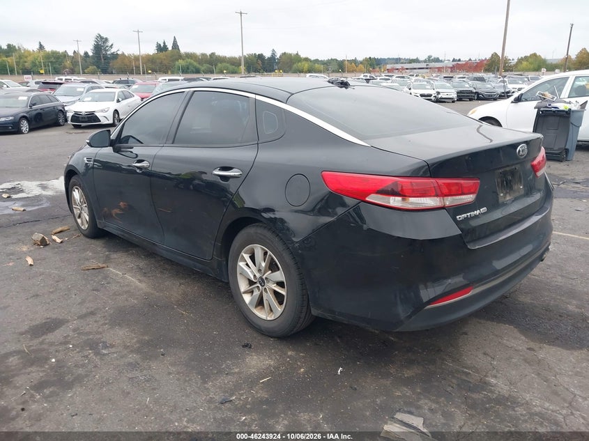 Vin: 5xxgt4l32gg099822, lot: 46743918, kia optima lx 20163
