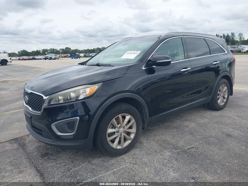 Vin: 5xypg4a37gg057245, lot: 46743963, kia sorento 2.4l lx 20162