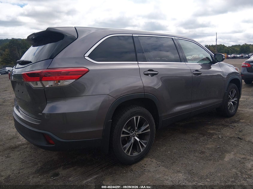 Vin: 5tdbzrfh8ks968718, lot: 46744317, toyota highlander le 20194