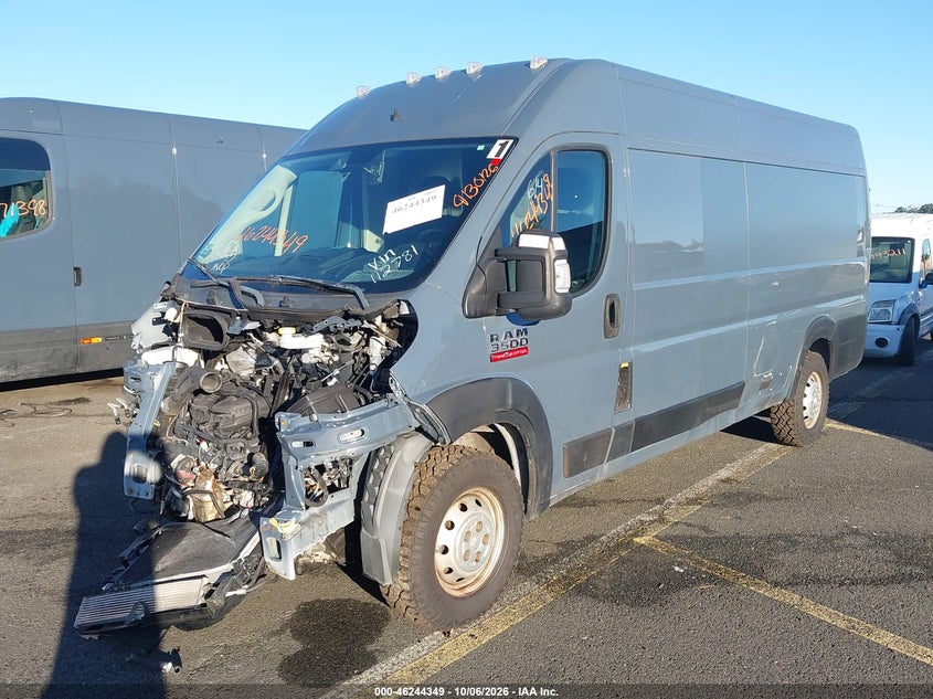Vin: 3c6urvjg5le112781, lot: 46744374, ram promaster 3500 cargo van high roof 159 wb ext 20202