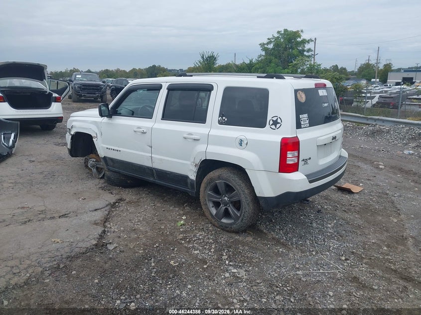 Vin: 1c4njrbb4hd172218, lot: 46744412, jeep patriot sport se 4x4 20173
